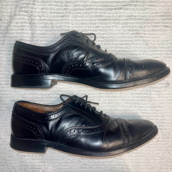 Allen Edmonds Men's 9.5D Strand Black Cap Toe Brogue Oxford - Picture 8 of 9